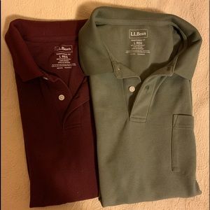 Pair of L.L.Bean polos EUC